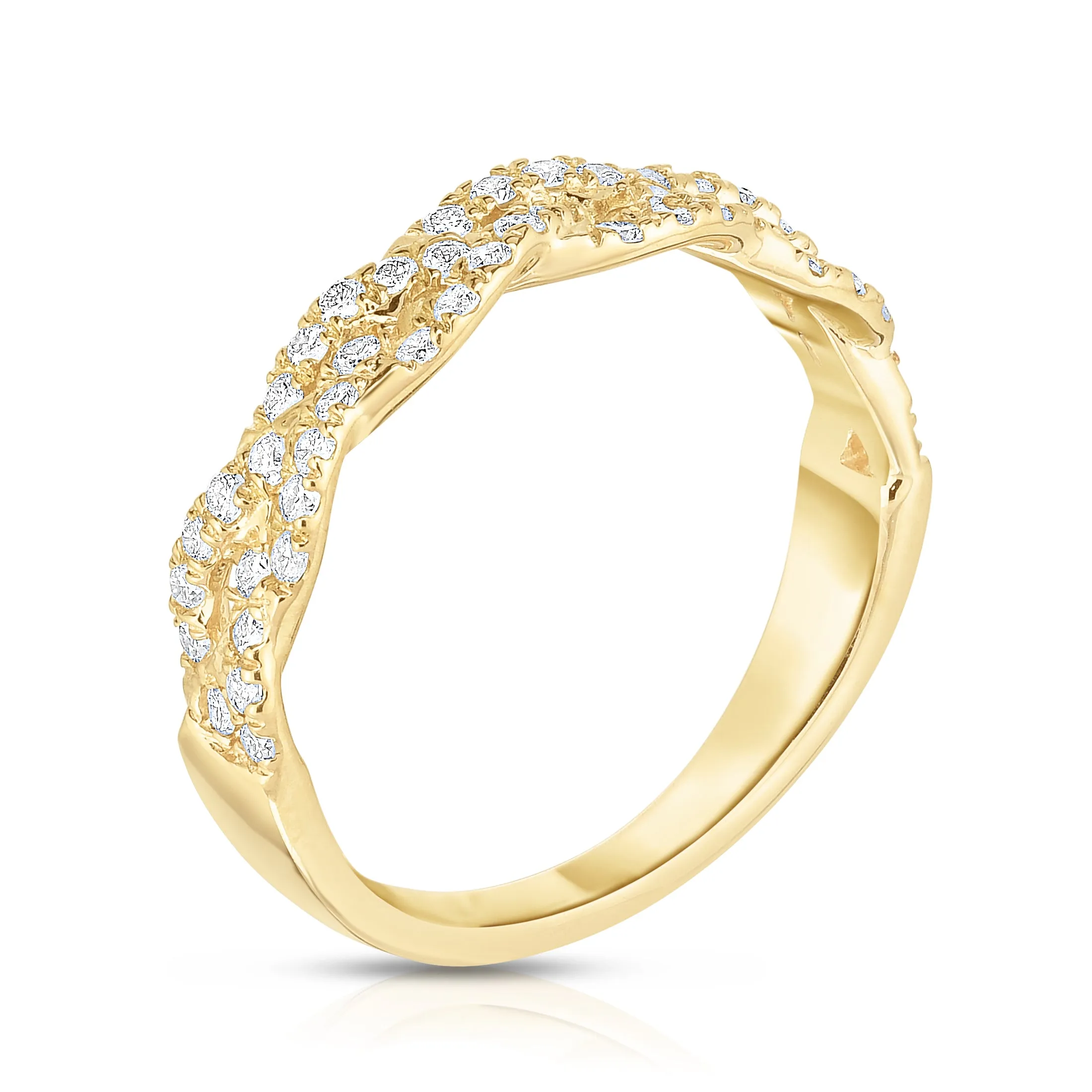 0.45Ct Diamond Infinity Ring in 14k Gold