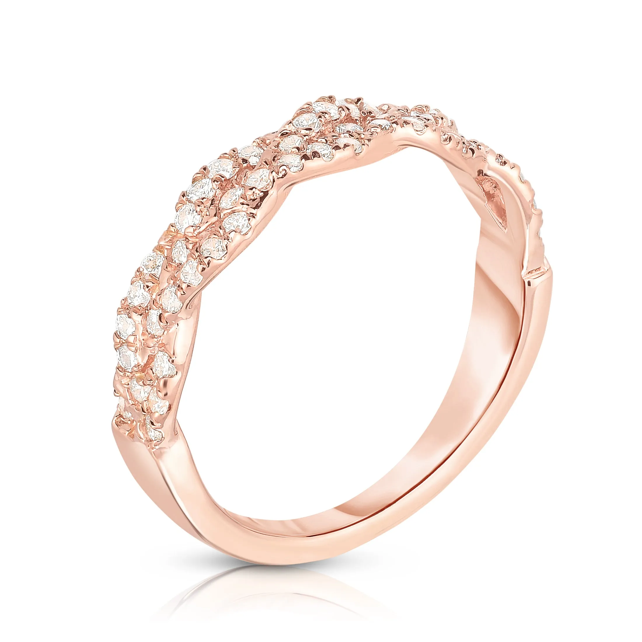 0.45Ct Diamond Infinity Ring in 14k Gold