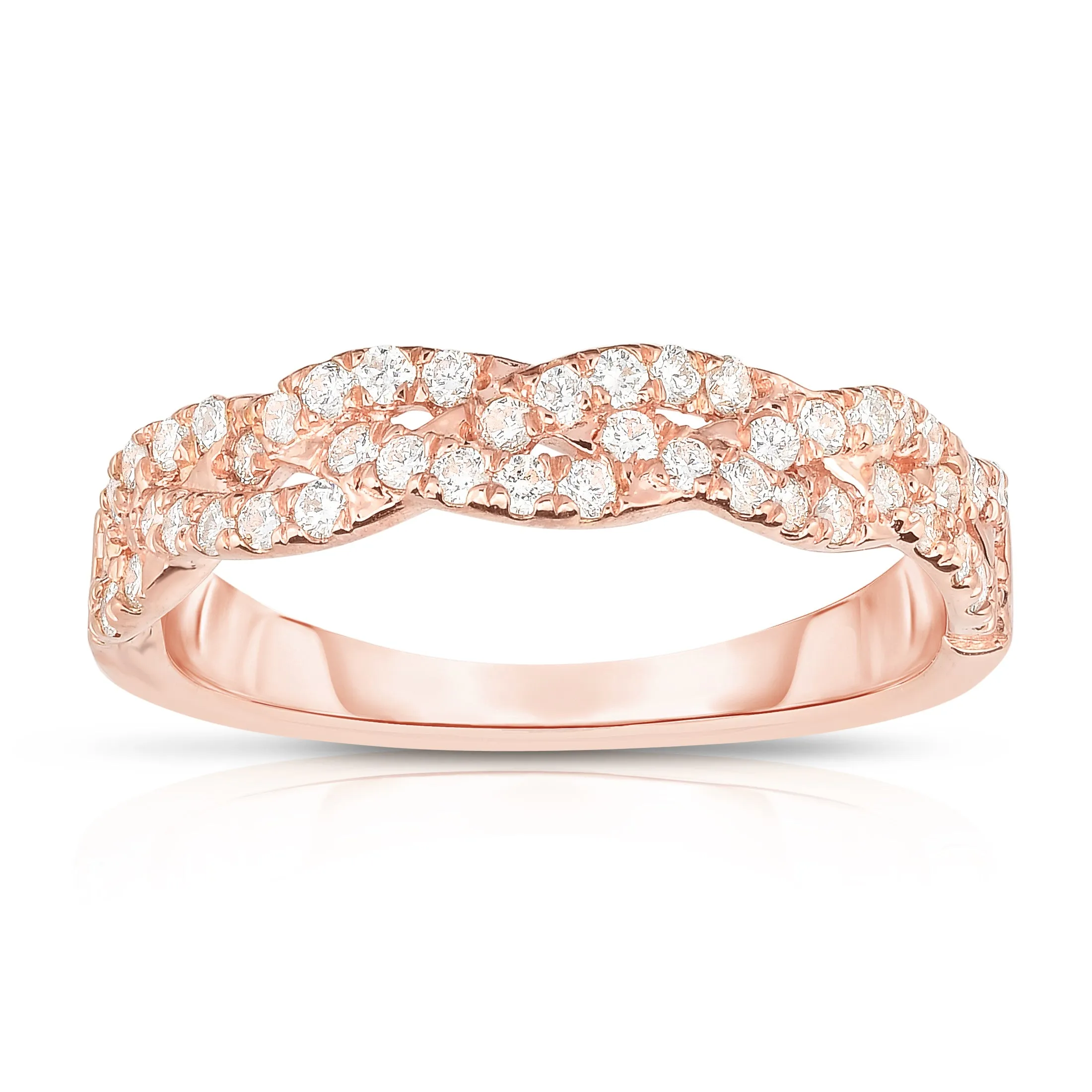 0.45Ct Diamond Infinity Ring in 14k Gold