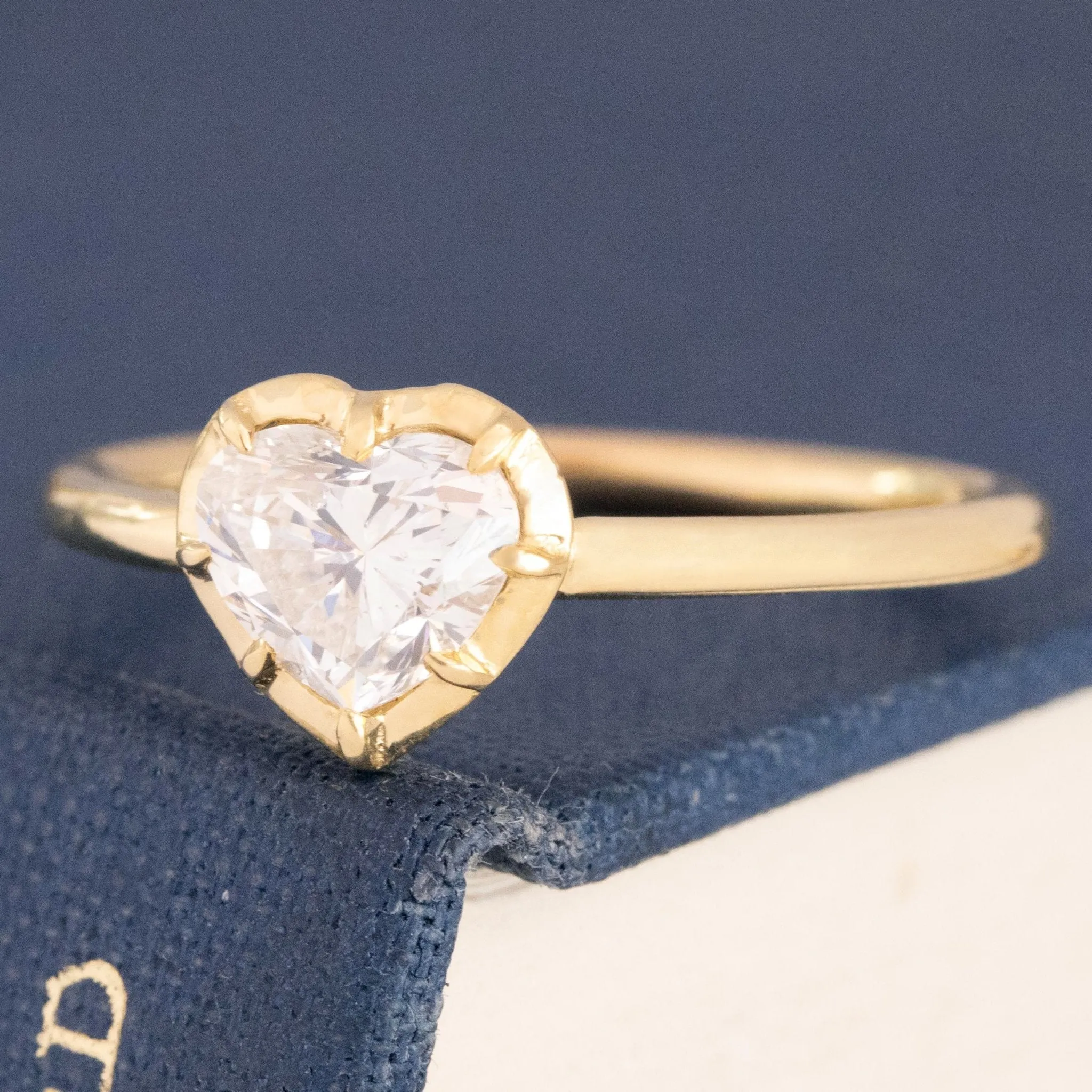 1.00ct Heart Cut Diamond Solitaire