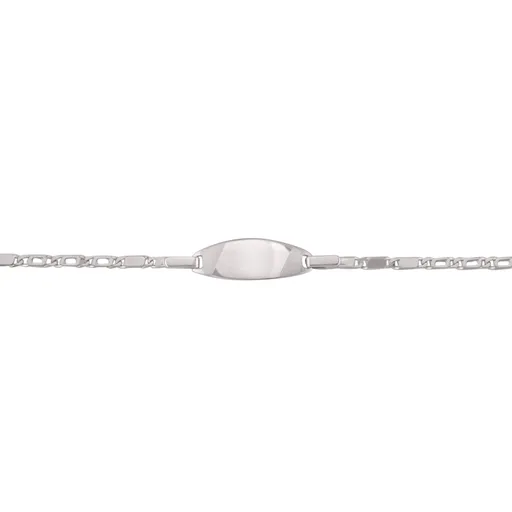 10K White Gold Baby ID Bracelet