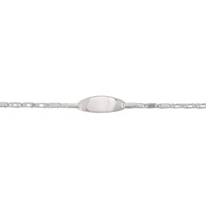 10K White Gold Baby ID Bracelet