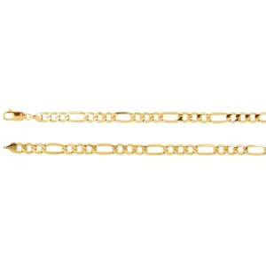 10k Yellow Gold 7mm Figaro 7" Chain