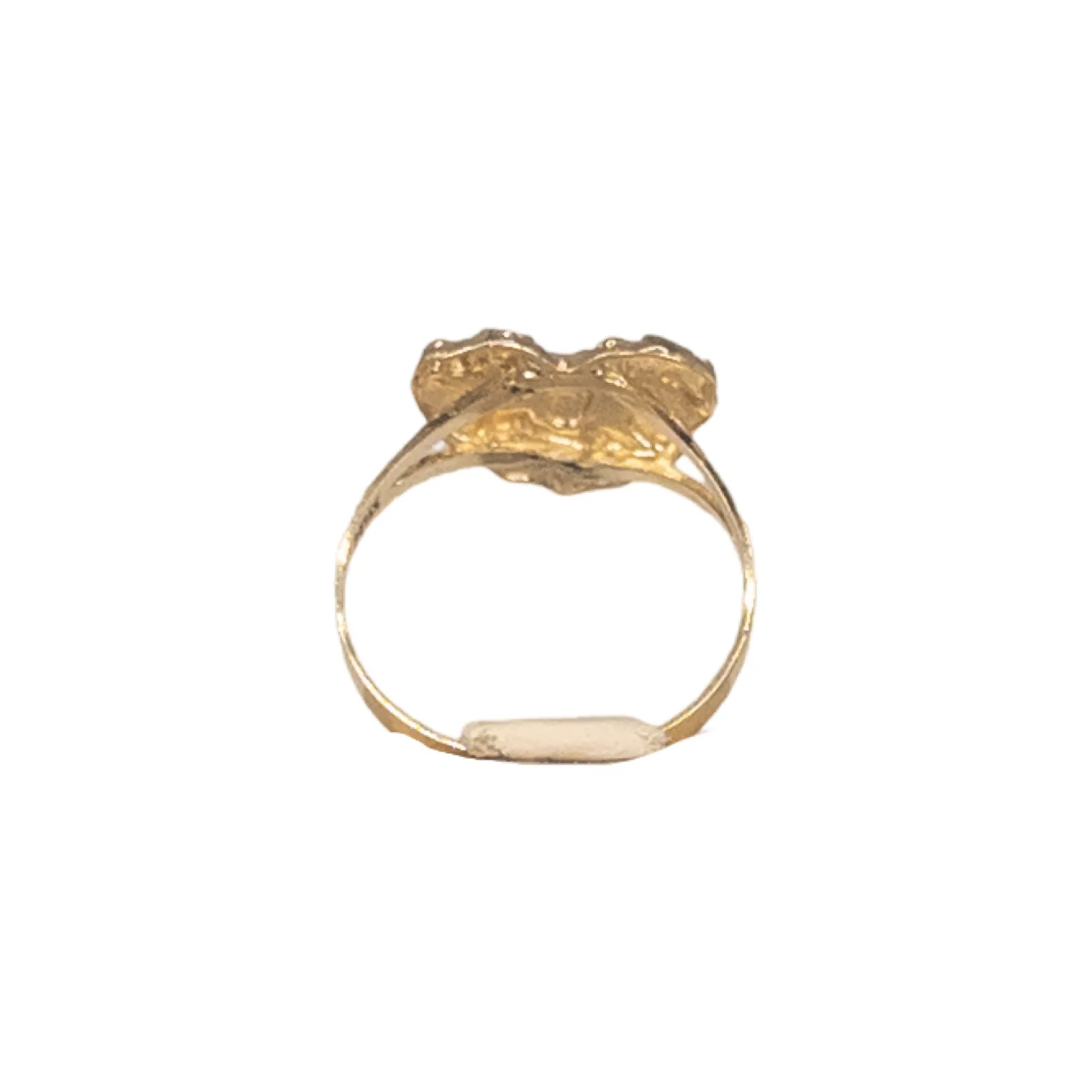 10KT Gold Heart Nugget Ring: Small