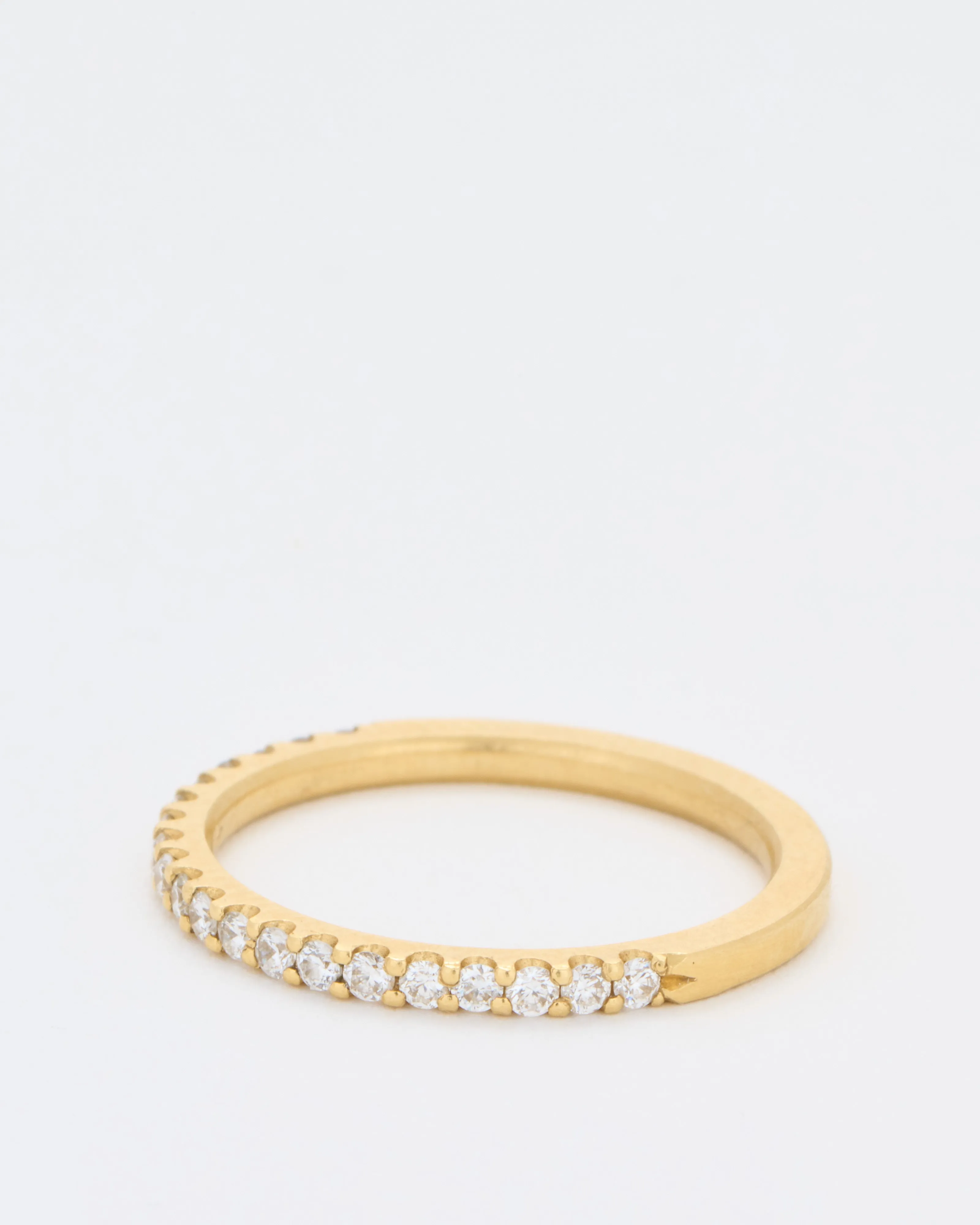 1/2 eternity band with diamond