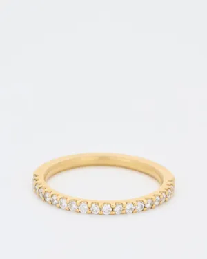 1/2 eternity band with diamond