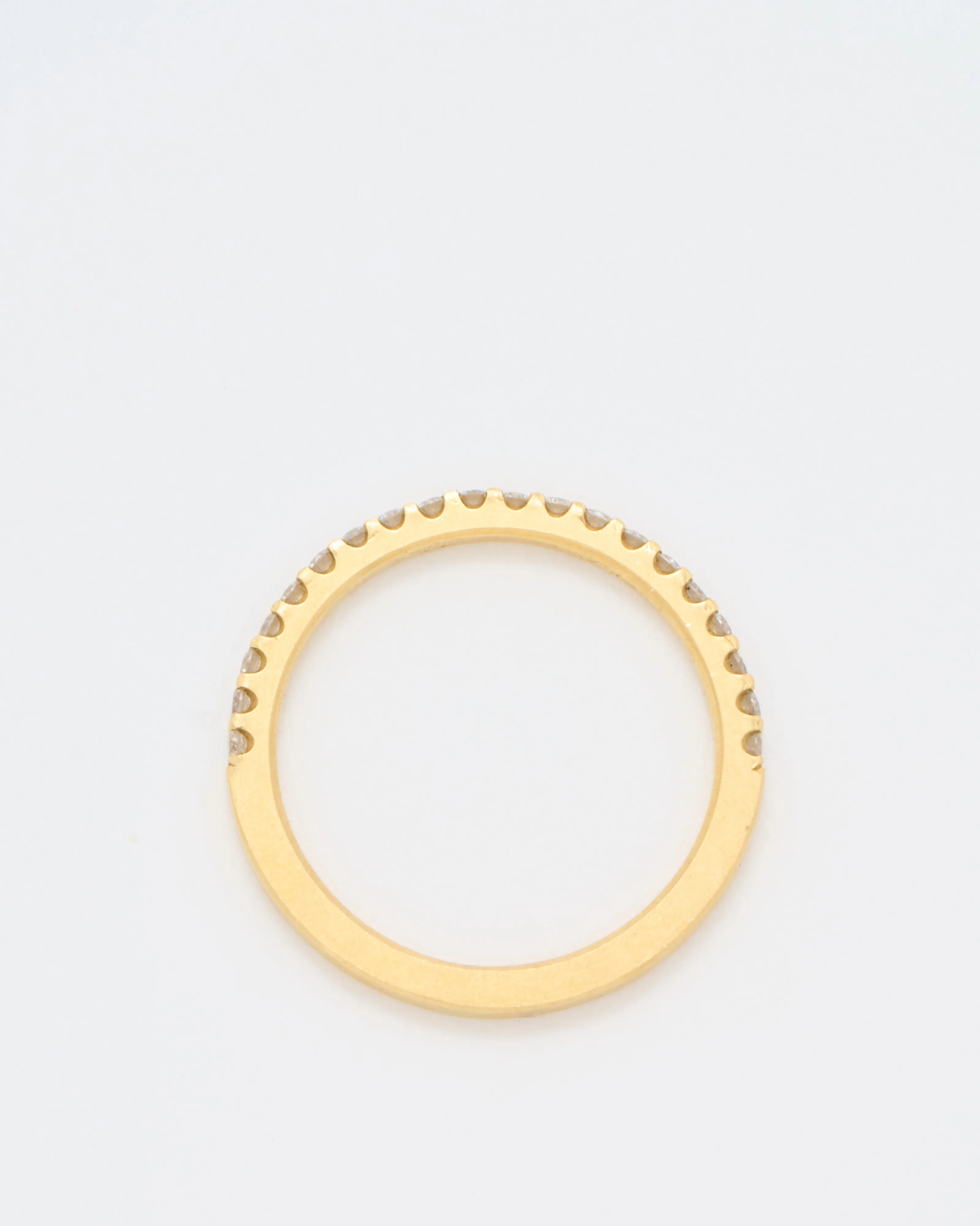 1/2 eternity band with diamond