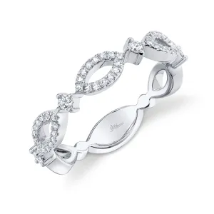 14K Gold 0.22 Carat Diamond Infinity Wedding Band