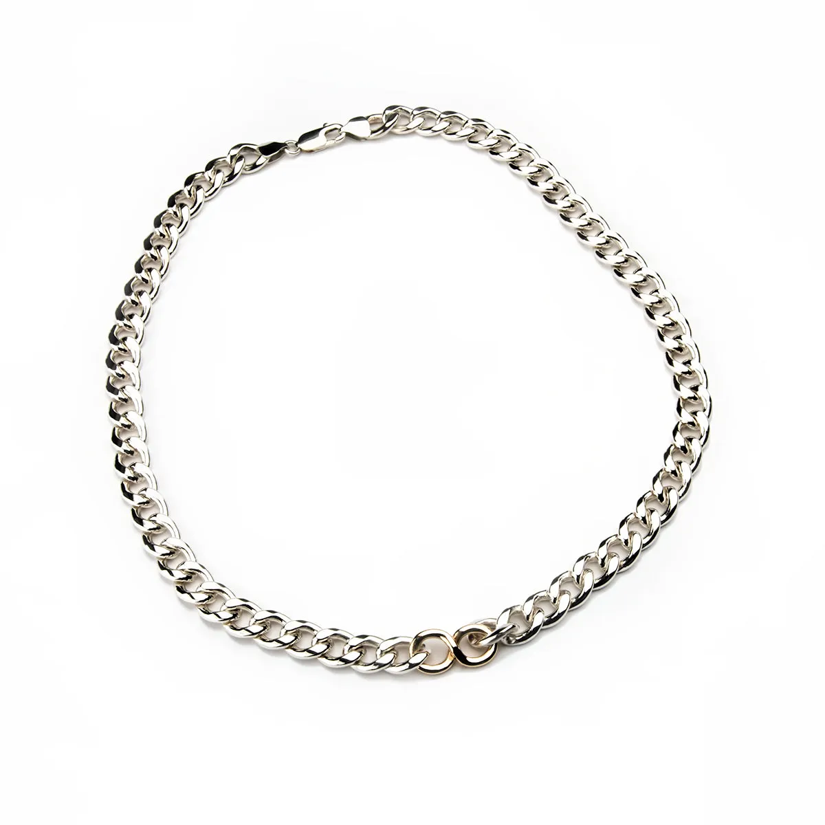 14k Gold Infinity Cuban Link Necklace