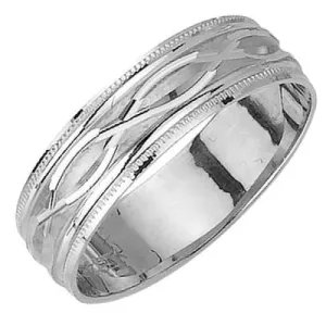14K or 18K White Gold Braid Celtic Ring