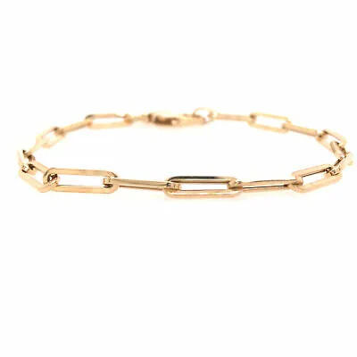 14K PaperClip Bracelet in Yellow Gold