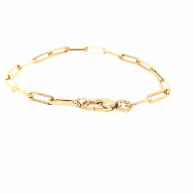 14K PaperClip Bracelet in Yellow Gold
