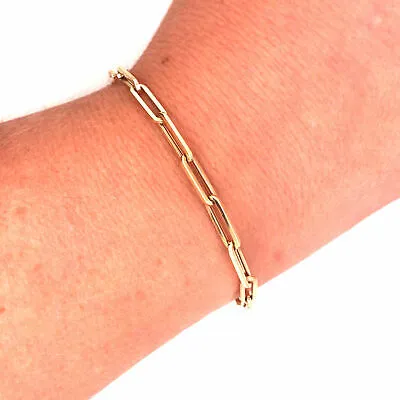 14K PaperClip Bracelet in Yellow Gold