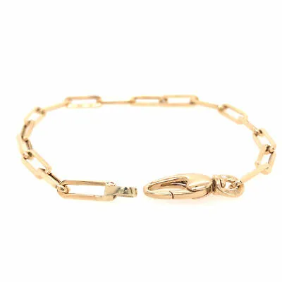 14K PaperClip Bracelet in Yellow Gold