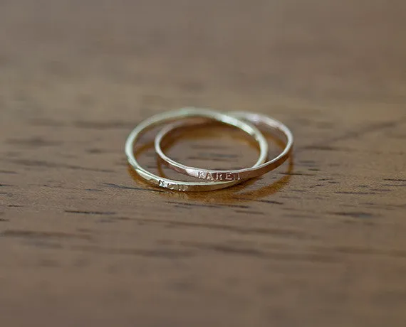 14k Rose and Yellow Gold Personalized Infinity Band (S0598)