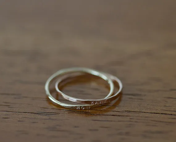 14k Rose and Yellow Gold Personalized Infinity Band (S0598)
