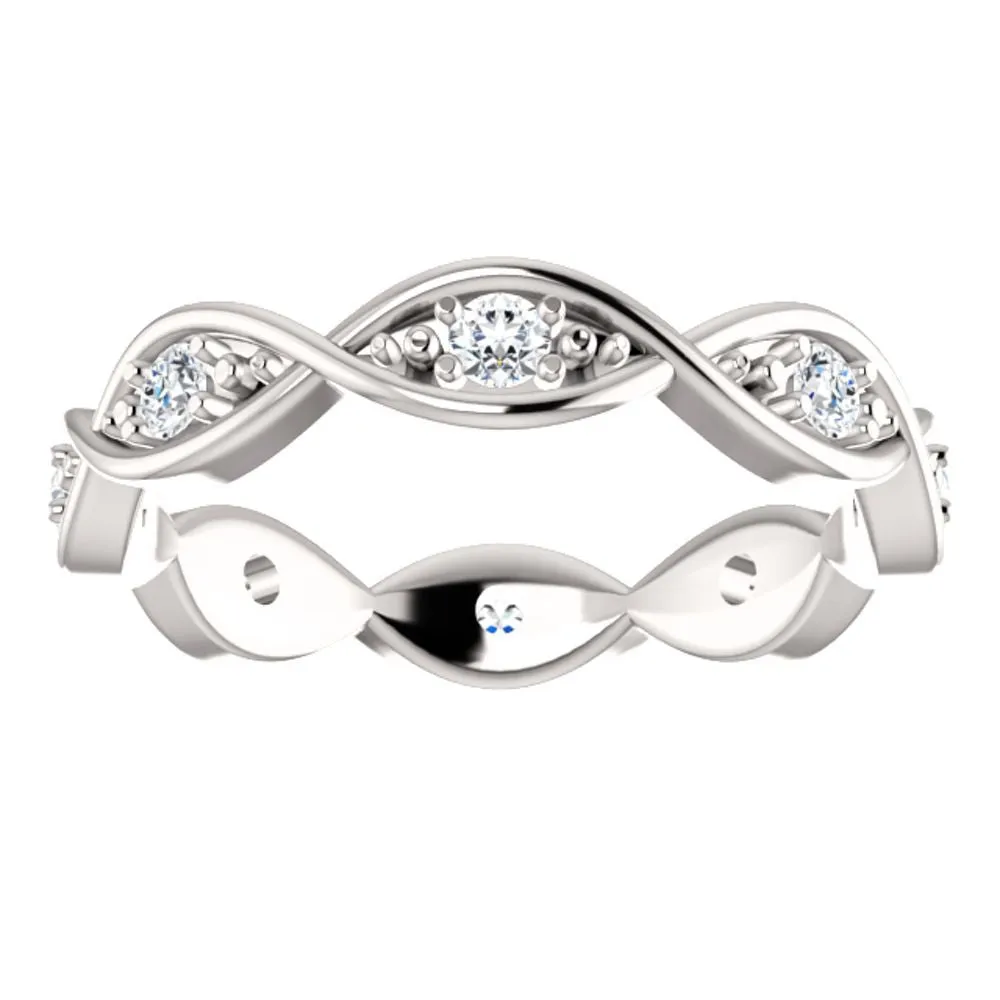 14k White Gold 1/6 CTW Diamond Infinity-Inspired Eternity Band 7