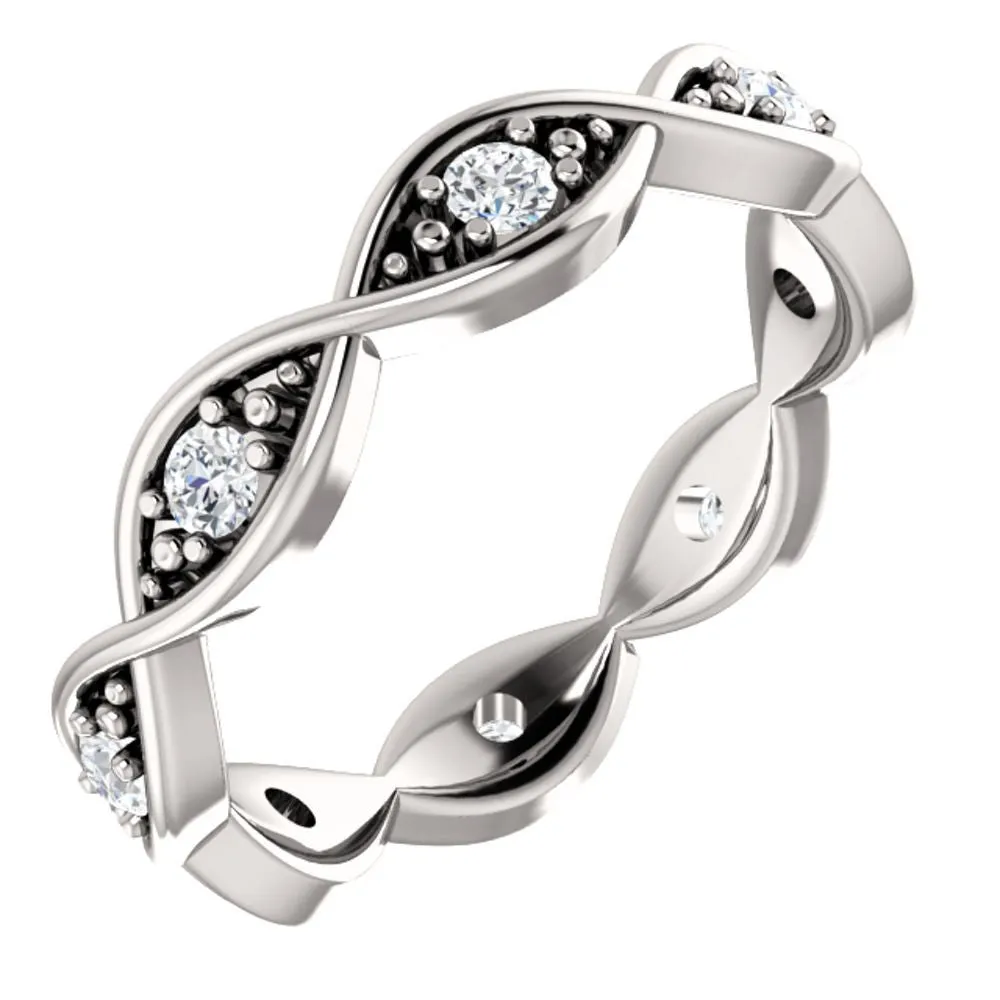 14k White Gold 1/6 CTW Diamond Infinity-Inspired Eternity Band 7