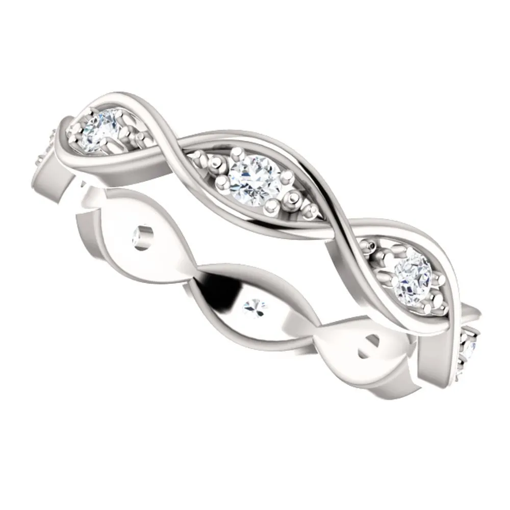14k White Gold 1/6 CTW Diamond Infinity-Inspired Eternity Band 7