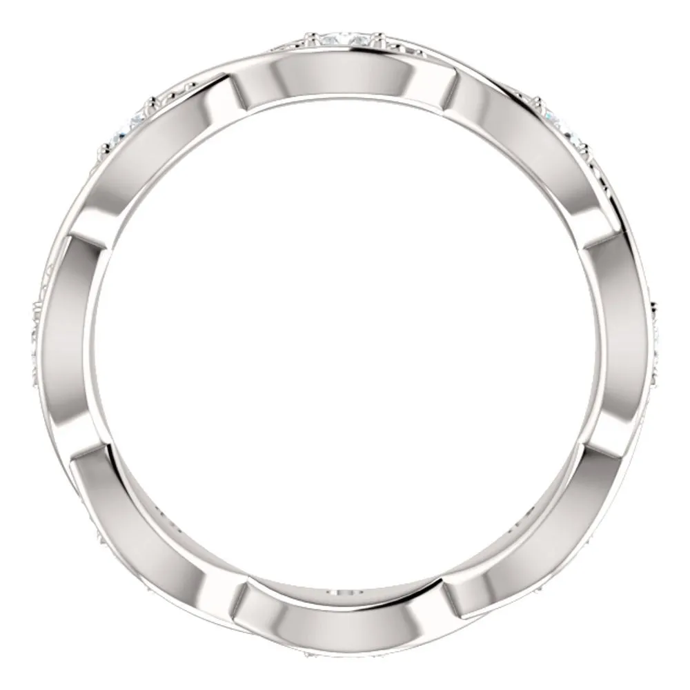 14k White Gold 1/6 CTW Diamond Infinity-Inspired Eternity Band 7