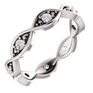 14k White Gold 1/6 CTW Diamond Infinity-Inspired Eternity Band 7