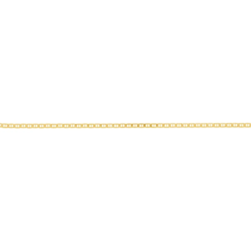 14k Yellow Gold 3.5mm Solid Anchor 7" Chain