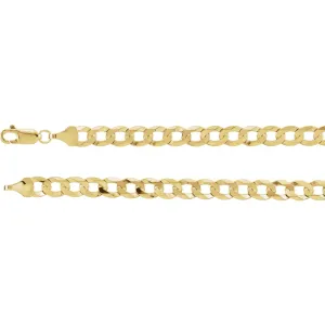 14k Yellow Gold 5.8mm Curb 8" Chain