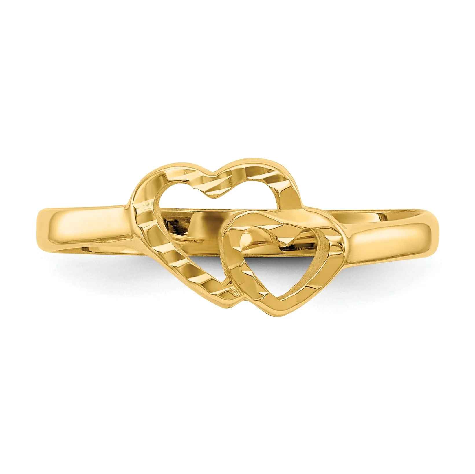 14k Yellow Gold Children's Heart Children's Ring