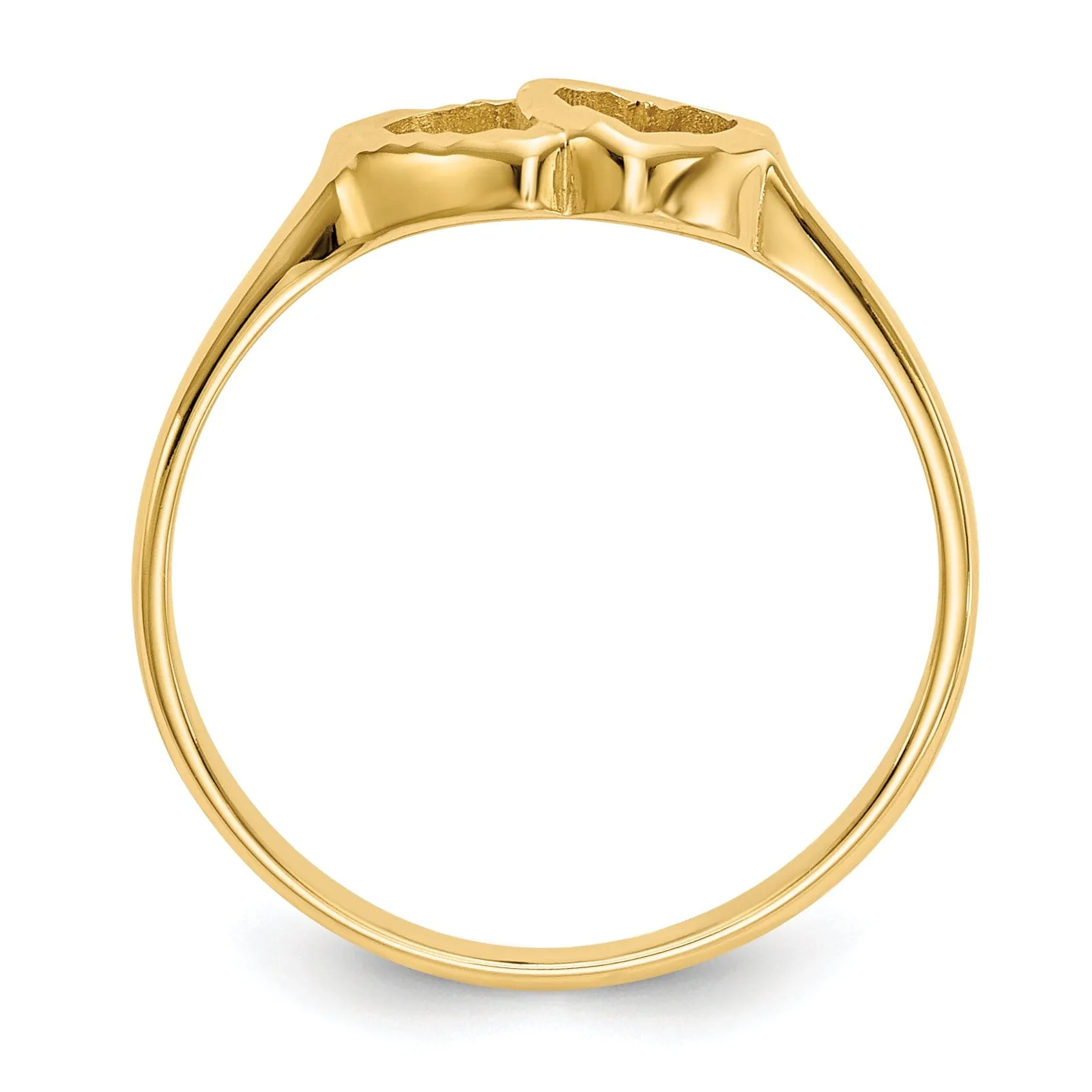 14k Yellow Gold Children's Heart Children's Ring