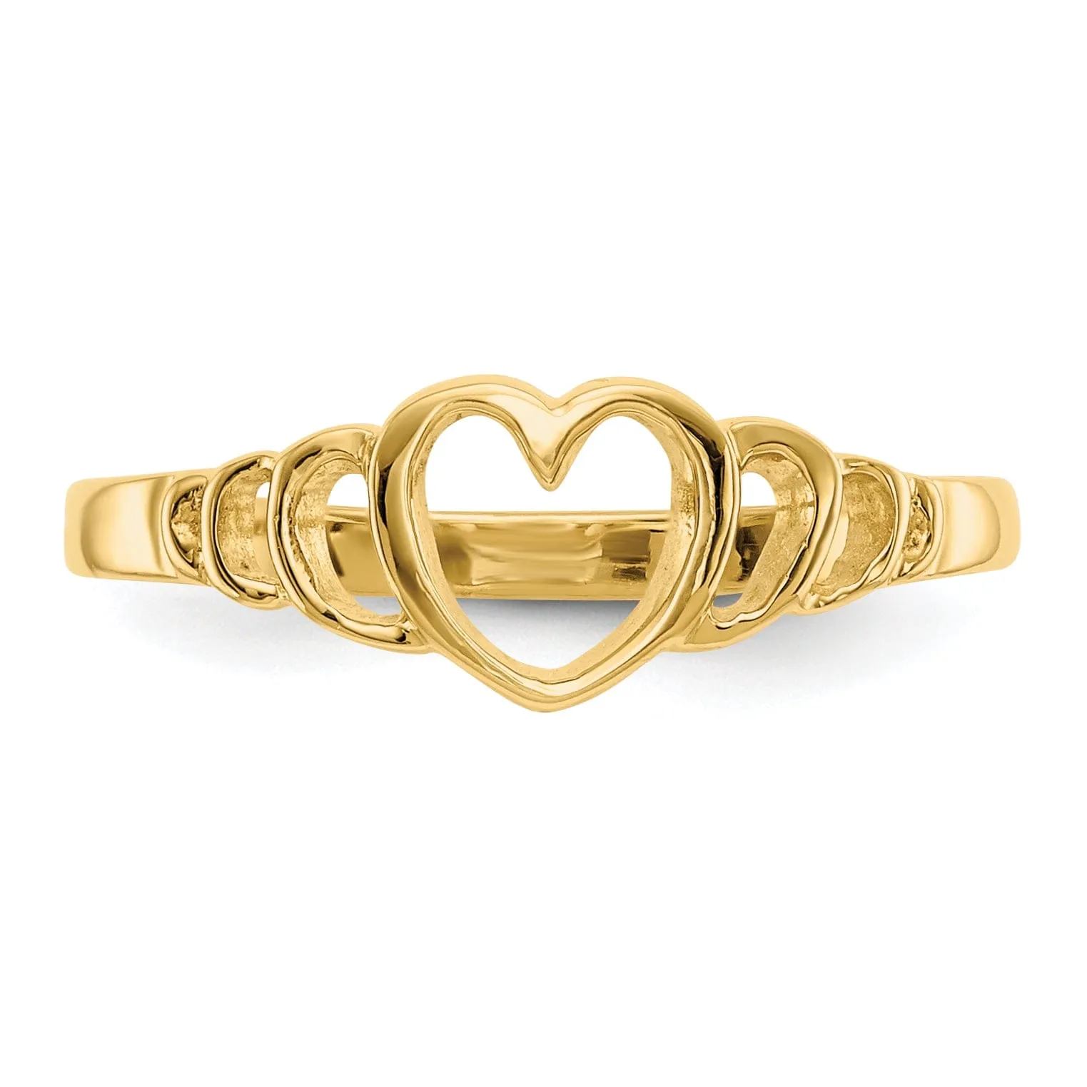 14k Yellow Gold Children's Heart Ring