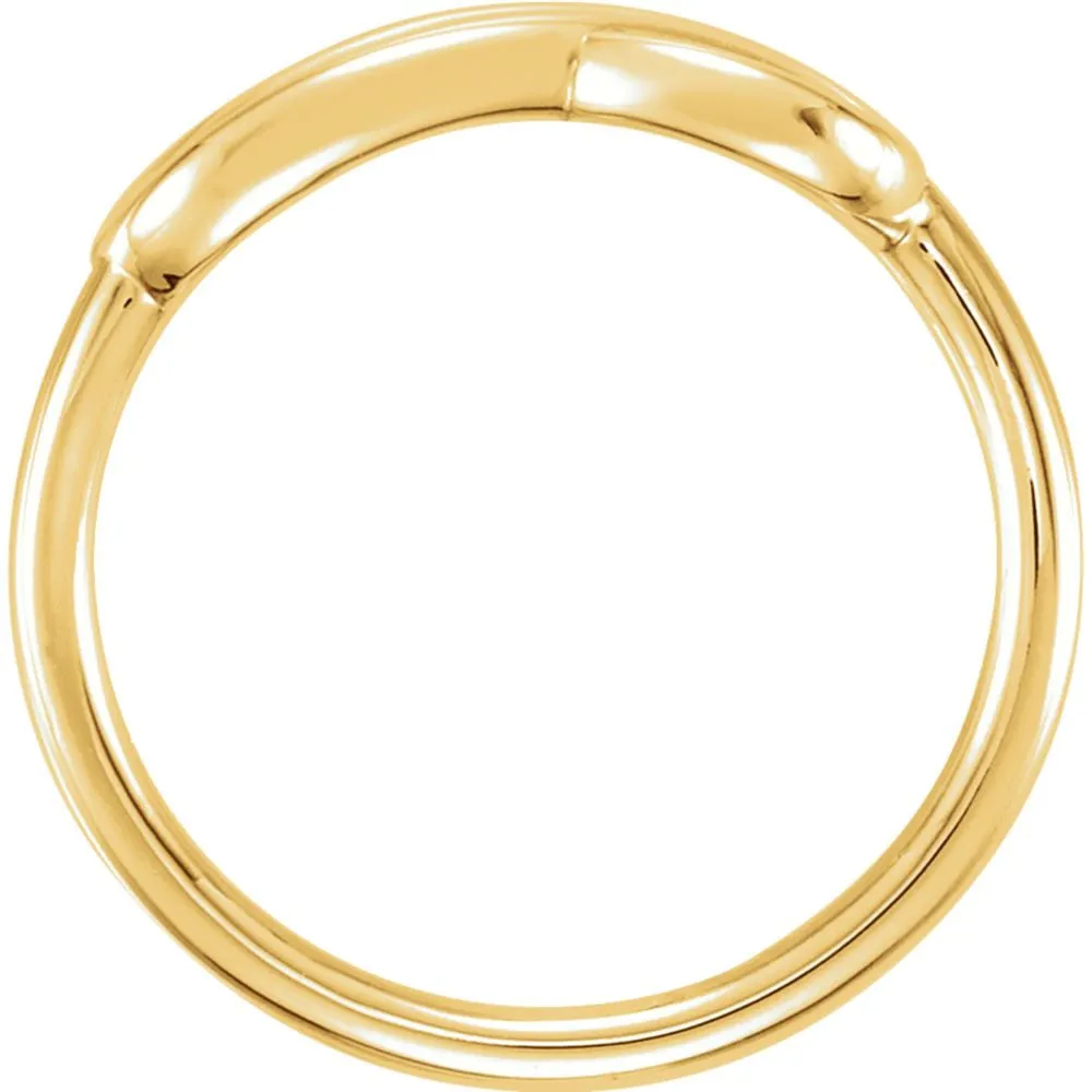 14k Yellow Gold Double Infinity-Inspired Ring, Size 7