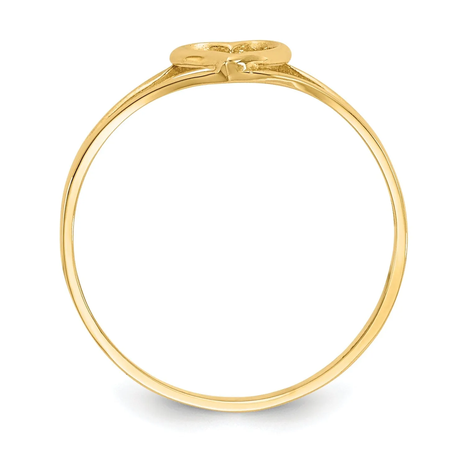 14k Yellow Gold Heart Baby Ring