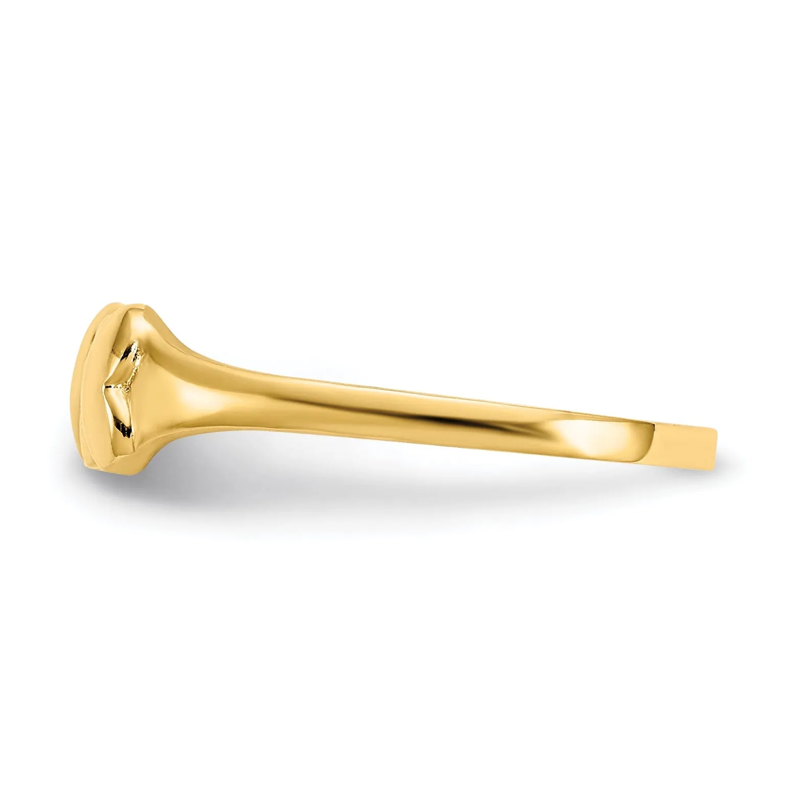 14k Yellow Gold Heart Baby Ring