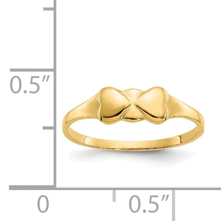 14k Yellow Gold Heart Baby Ring