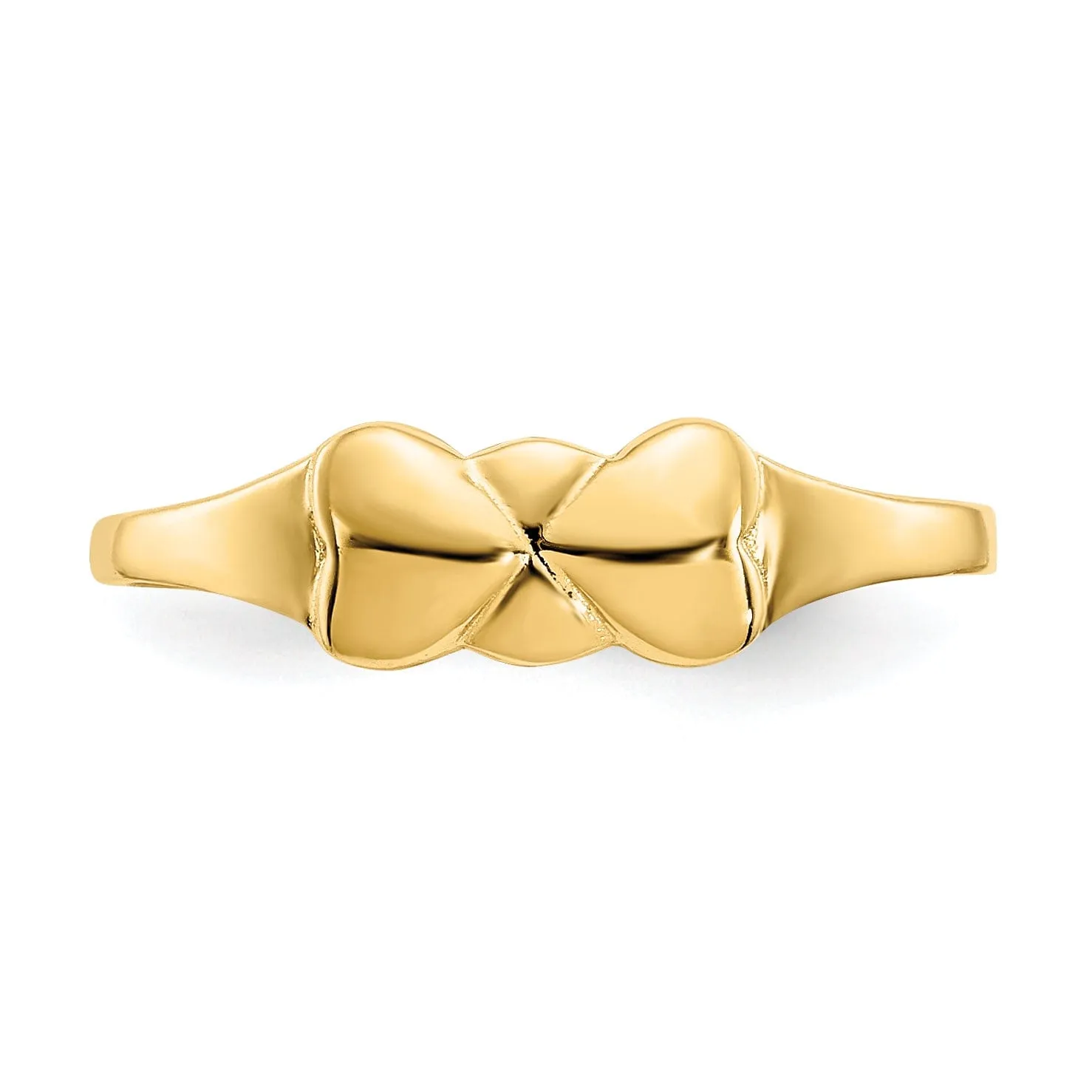 14k Yellow Gold Heart Baby Ring