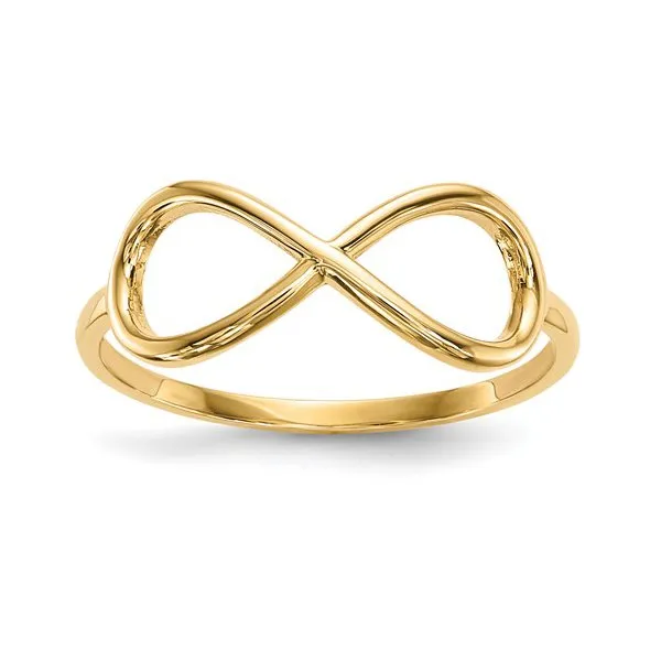 14K Yellow Gold High Polish Infinity Ring