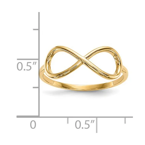 14K Yellow Gold High Polish Infinity Ring