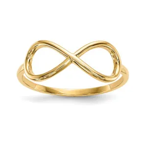 14K Yellow Gold High Polish Infinity Ring
