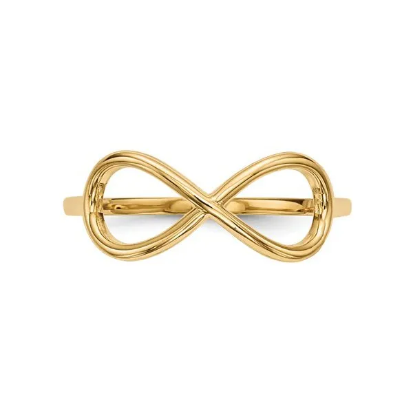 14K Yellow Gold High Polish Infinity Ring