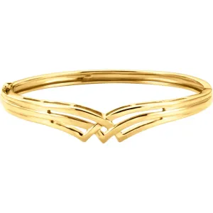 14k Yellow Gold Hinged Bangle Bracelet