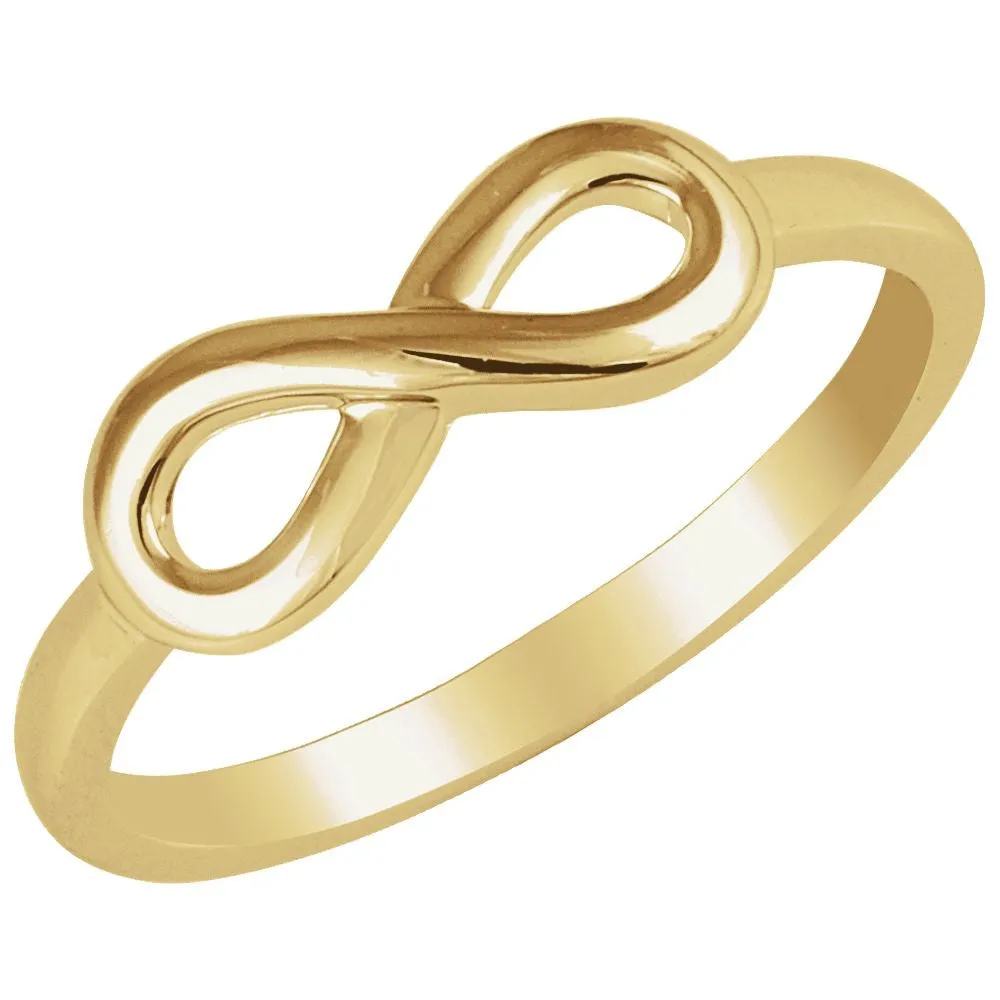 14k Yellow Gold Infinity-Inspired Ring, Size 7