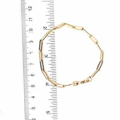 14K Yellow Gold PaperClip Bracelet