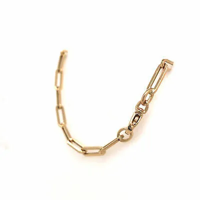 14K Yellow Gold PaperClip Bracelet