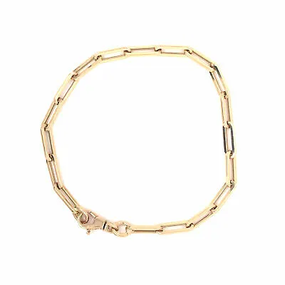14K Yellow Gold PaperClip Bracelet