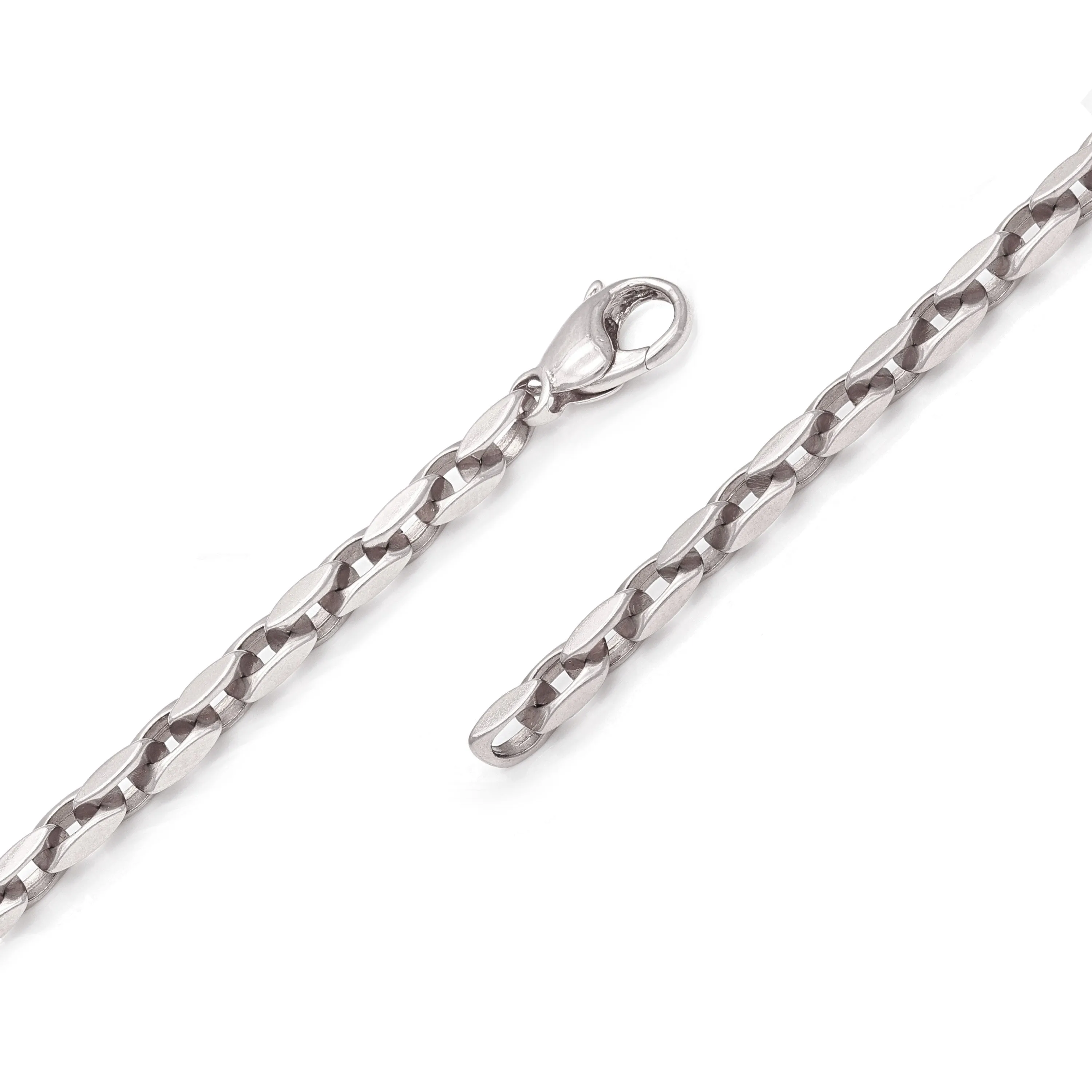 14k Yellow or White Gold Handmade Fashion Link Bracelet 7" - 9" 4.3mm