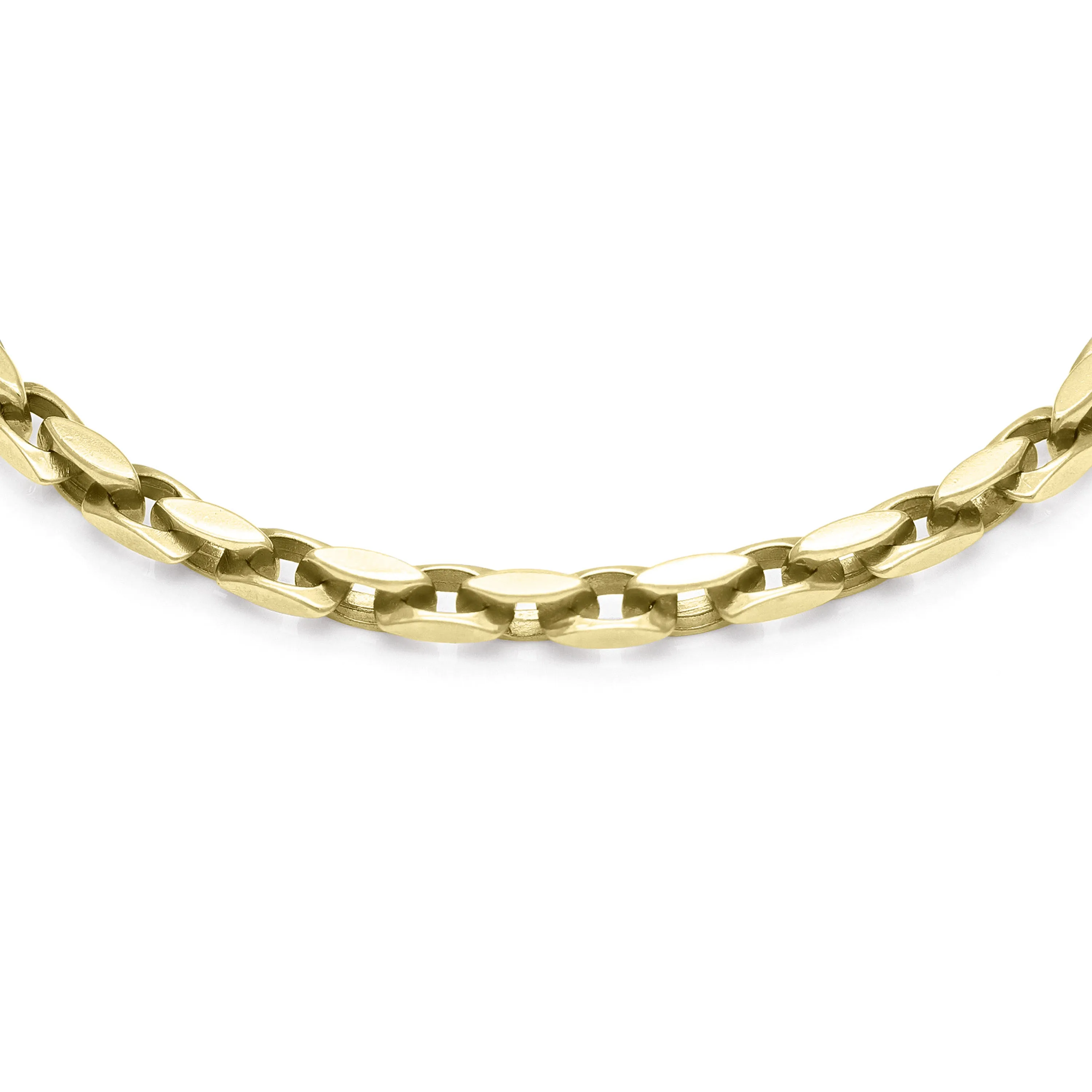 14k Yellow or White Gold Handmade Fashion Link Bracelet 7" - 9" 4.3mm