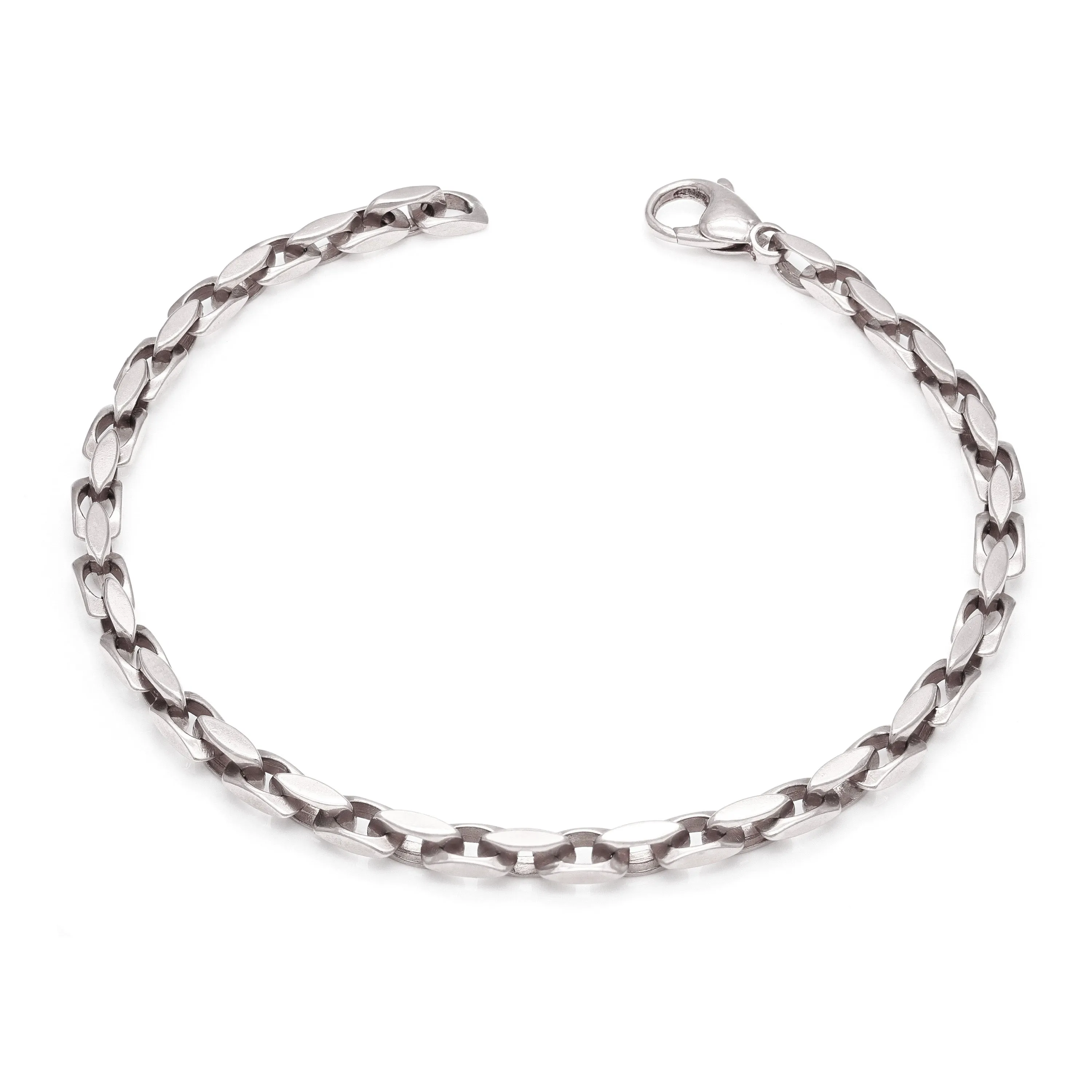 14k Yellow or White Gold Handmade Fashion Link Bracelet 7" - 9" 4.3mm