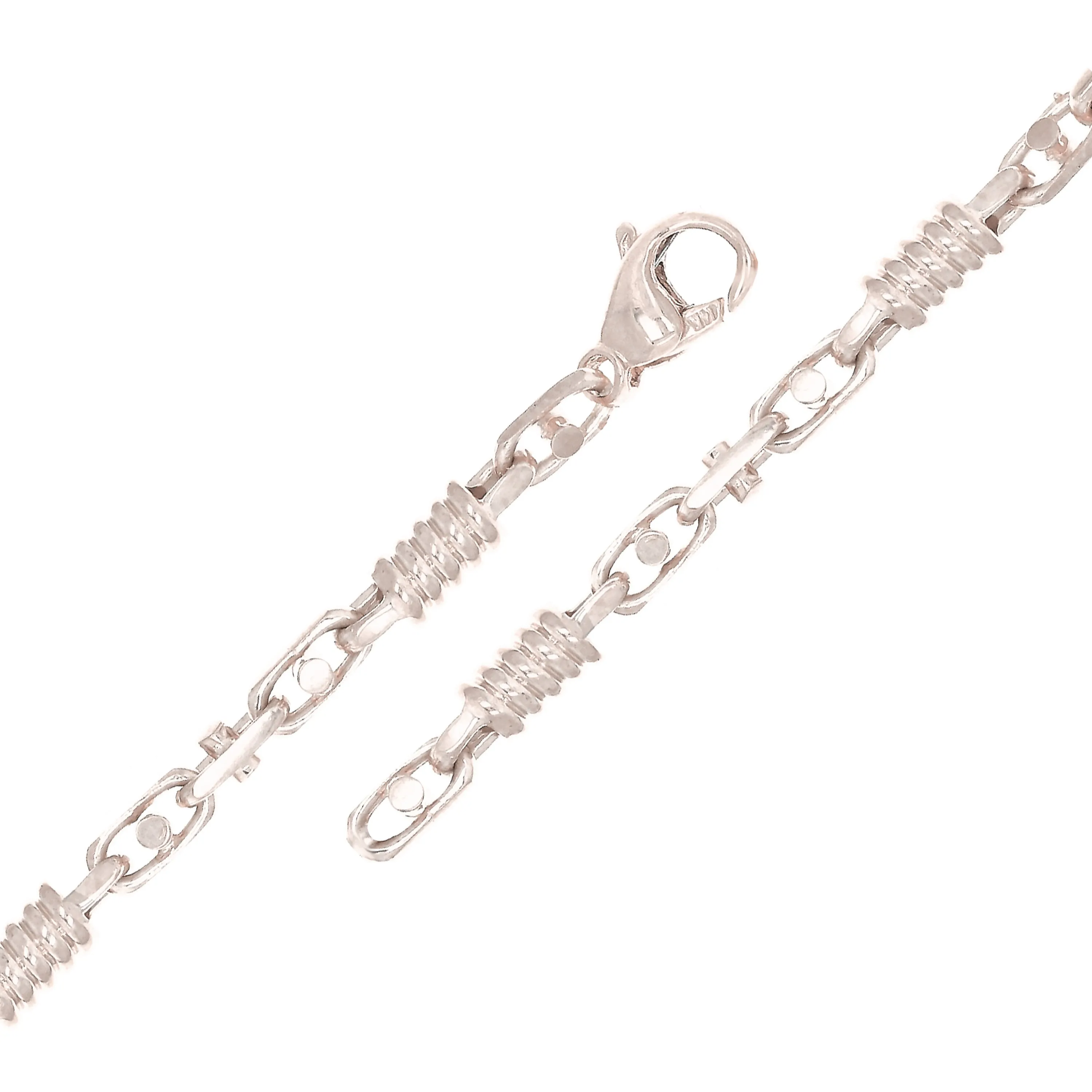 14K Yellow White or Rose Gold Handmade Spring Barrel Link Bracelet 7" - 9" 5.3mm