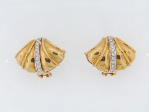 18K-YG DIAMOND EARRINGS
