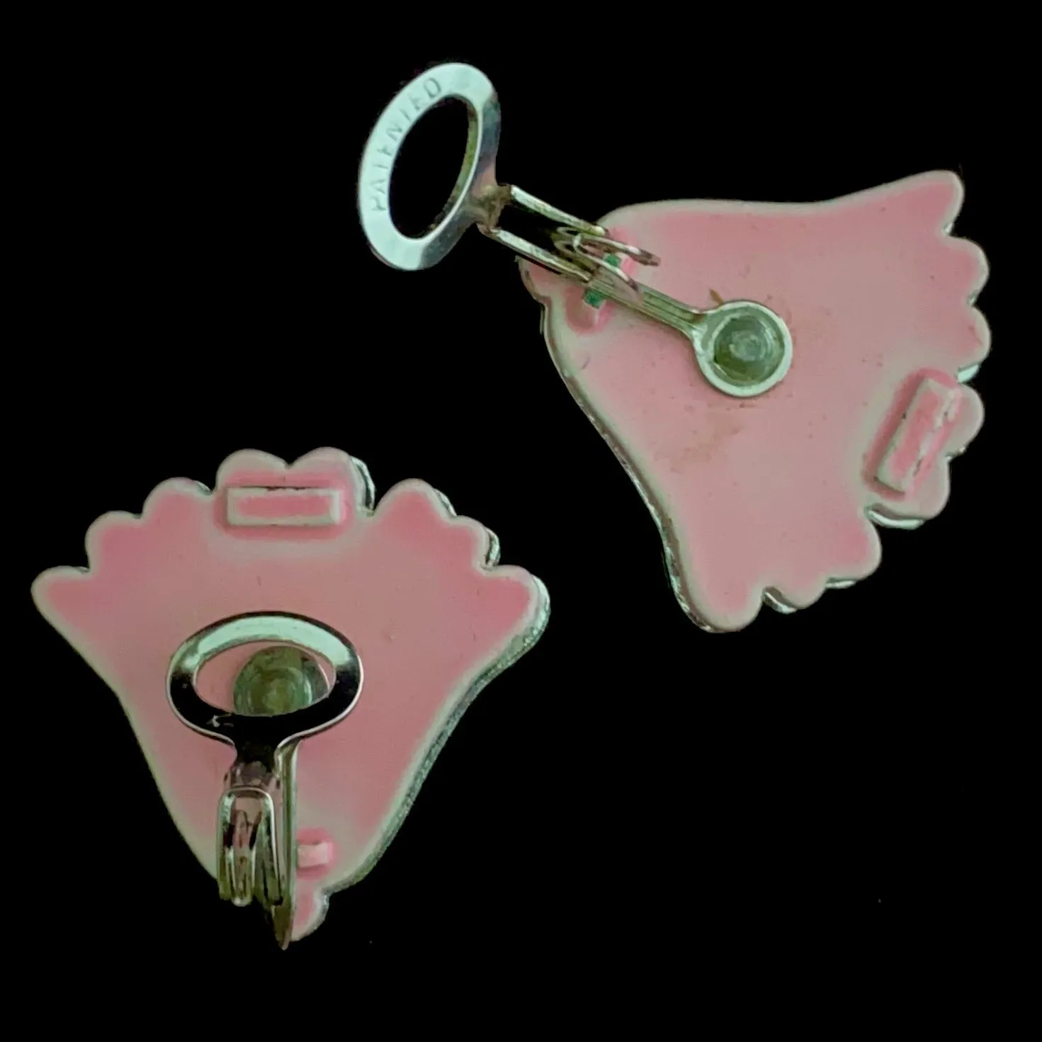 1950s Coro Silver and Pink Earrings